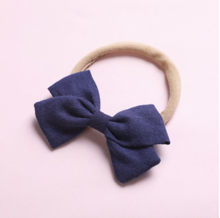 DIADEMA MOÑO MEDIANO AZUL MARINO - Tily Babyshop