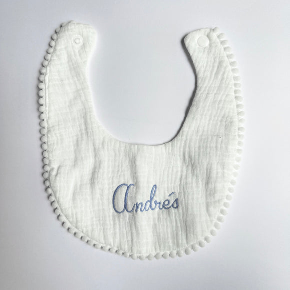 BABERO POMPONES PERSONALIZADO