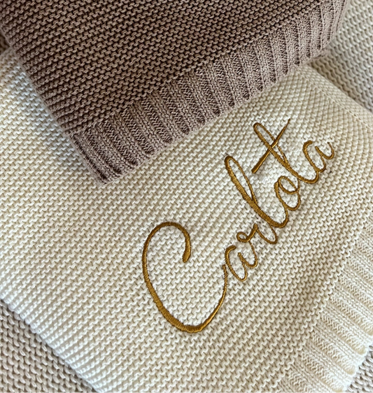 COBIJA TEJIDA BEIGE