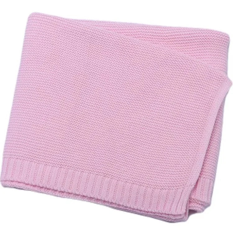 COBIJA TEJIDA ROSA FUERTE