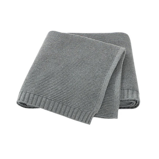 COBIJA TEJIDA GRIS
