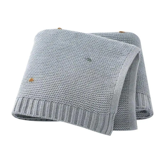 COBIJA INVIERNO AZUL CON PUNTOS
