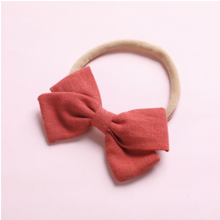 DIADEMA MOÑO MEDIANO NARANJA CORAL - Tily Babyshop