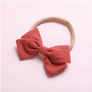 DIADEMA MOÑO MEDIANO NARANJA CORAL - Tily Babyshop