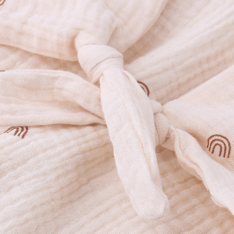 SÁBANA APEGO BEIGE CON ARCOÍRIS