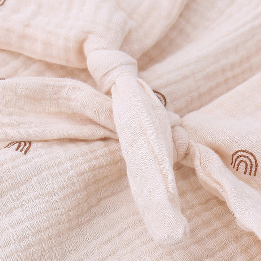 SÁBANA APEGO BEIGE CON ARCOÍRIS