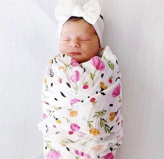 MUSELINA FLORES ROSAS - Tily Babyshop